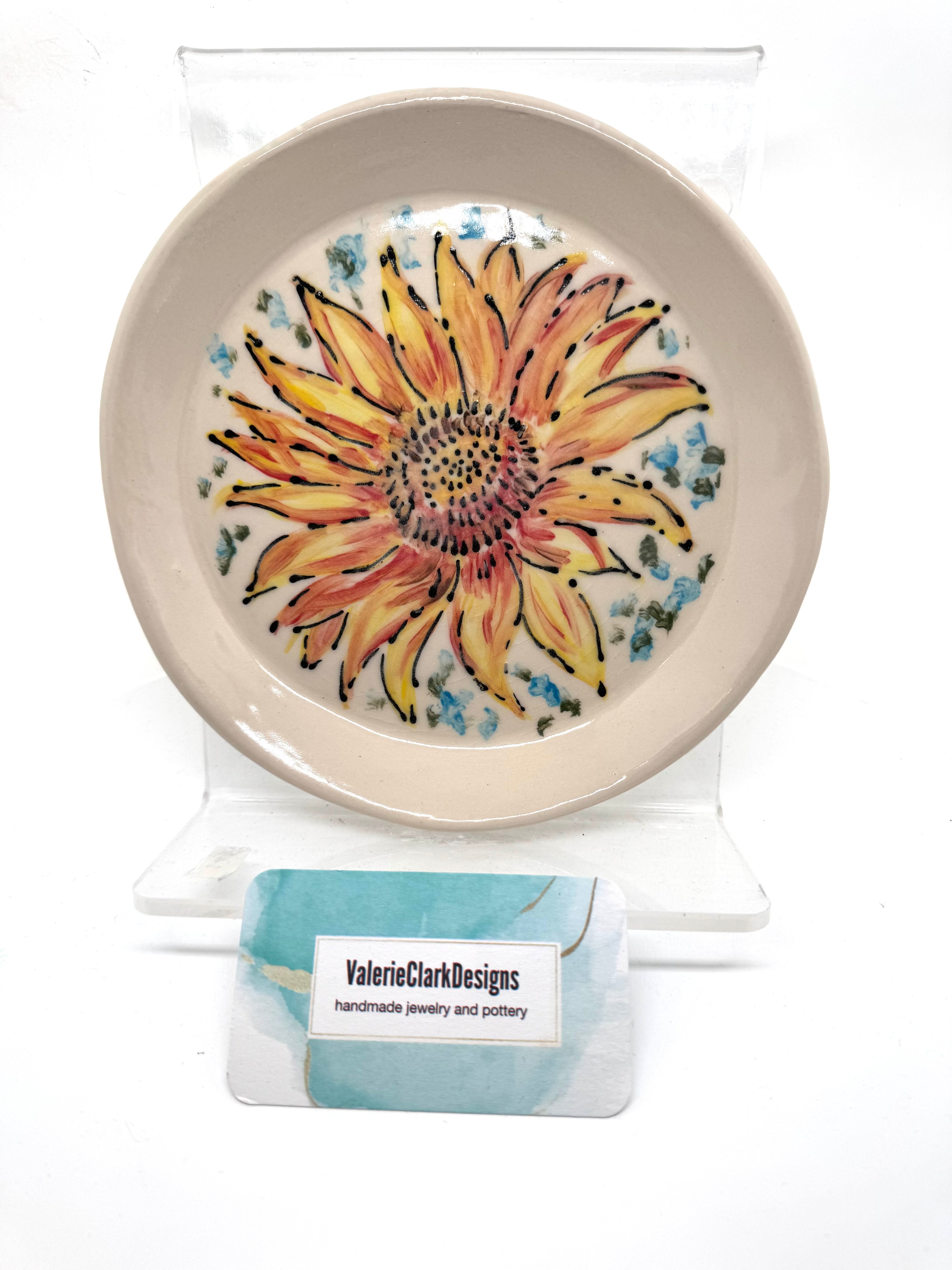 7" sunflower plate