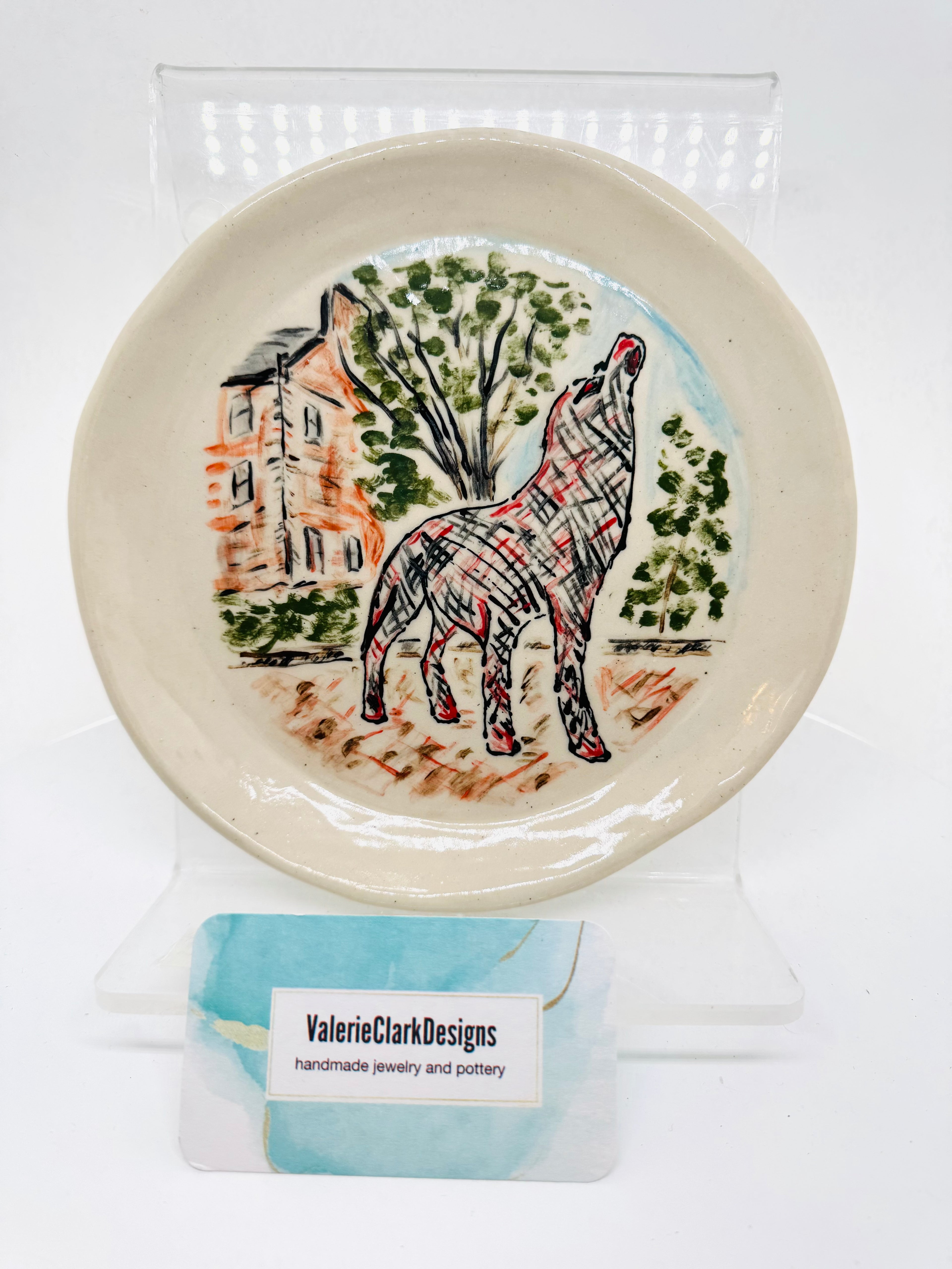 7" Wolfpack pottery plate