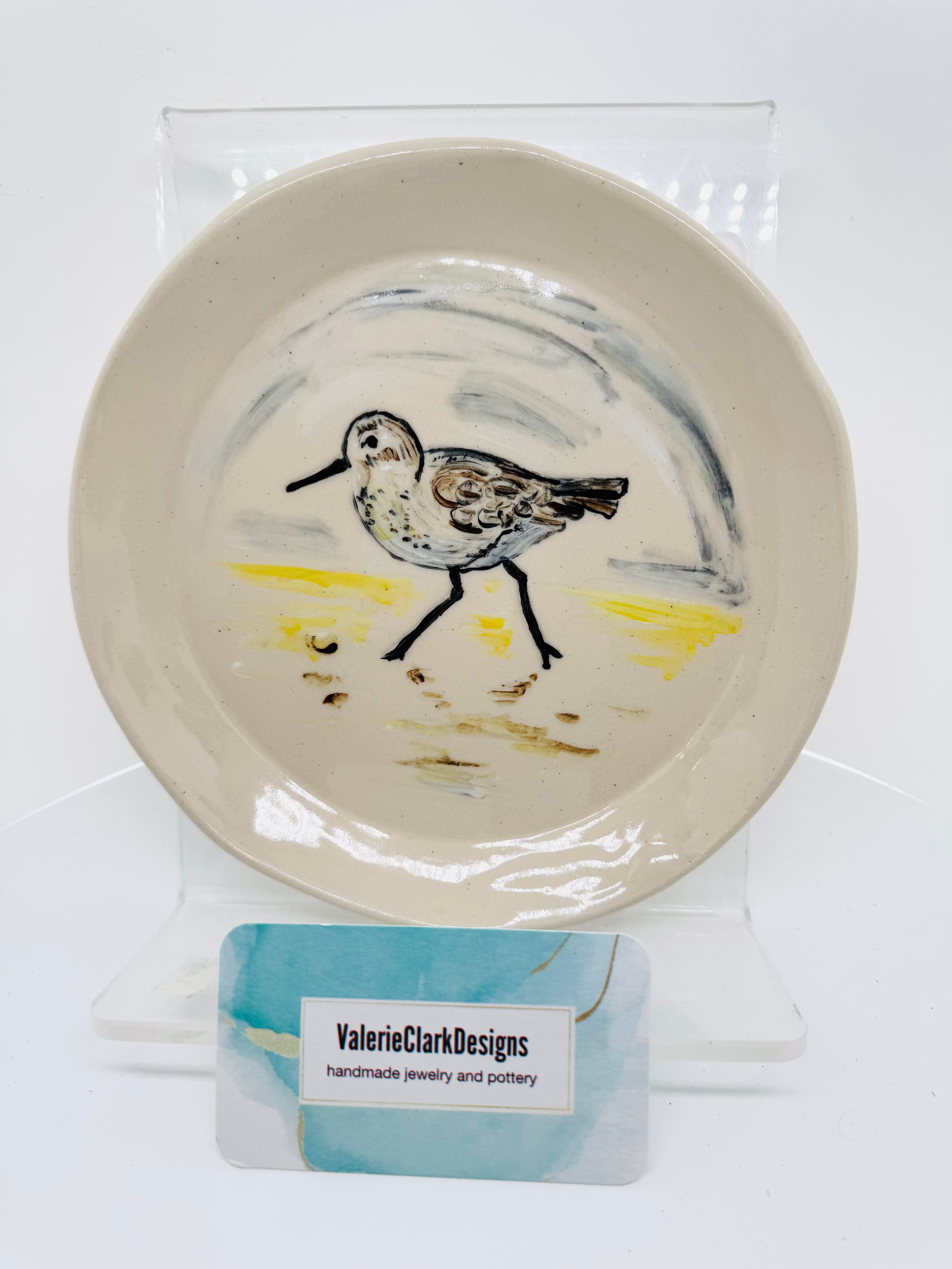 7” Sandpiper pottery plate