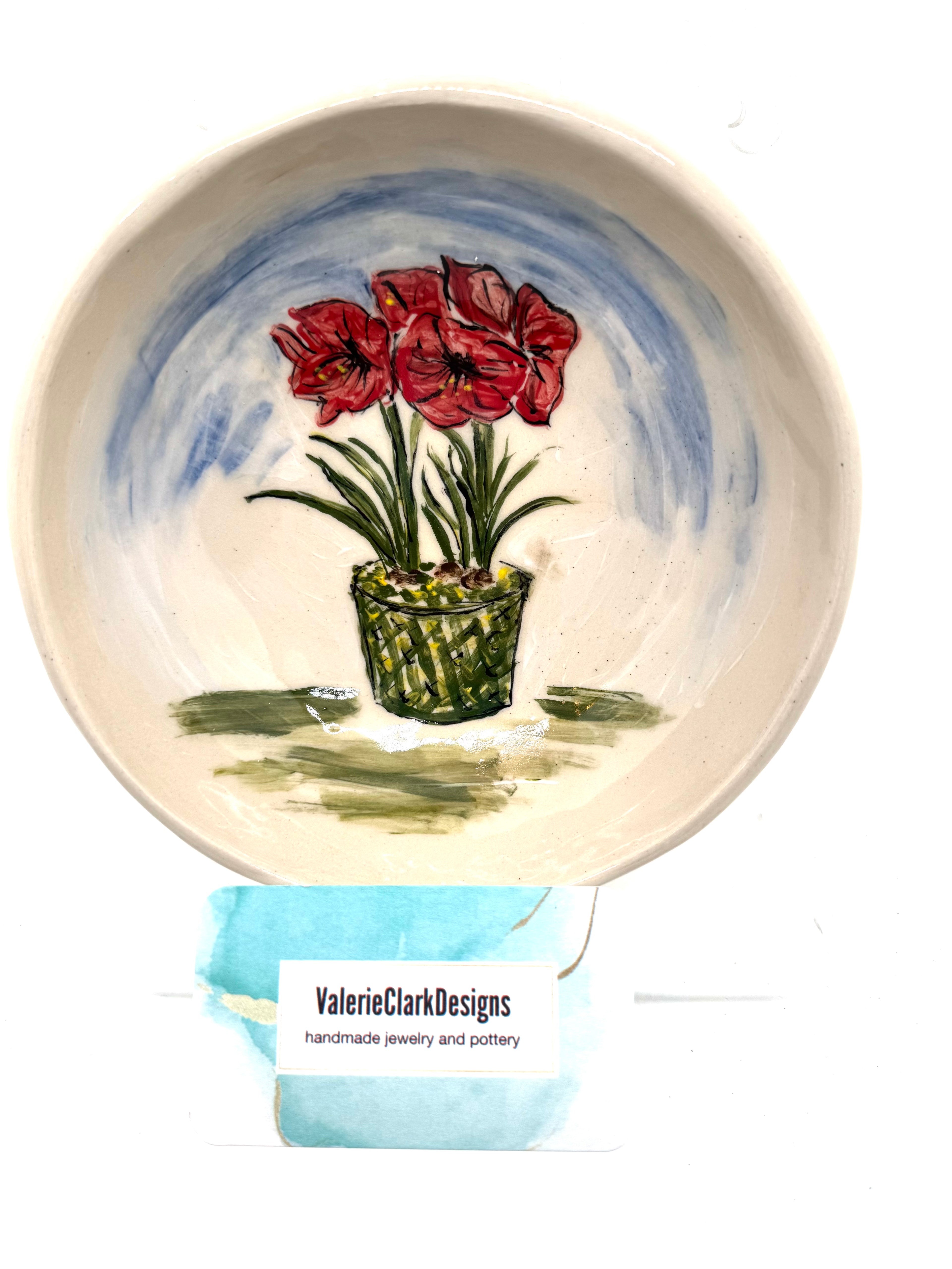 6” pottery Amaryllis Bowl