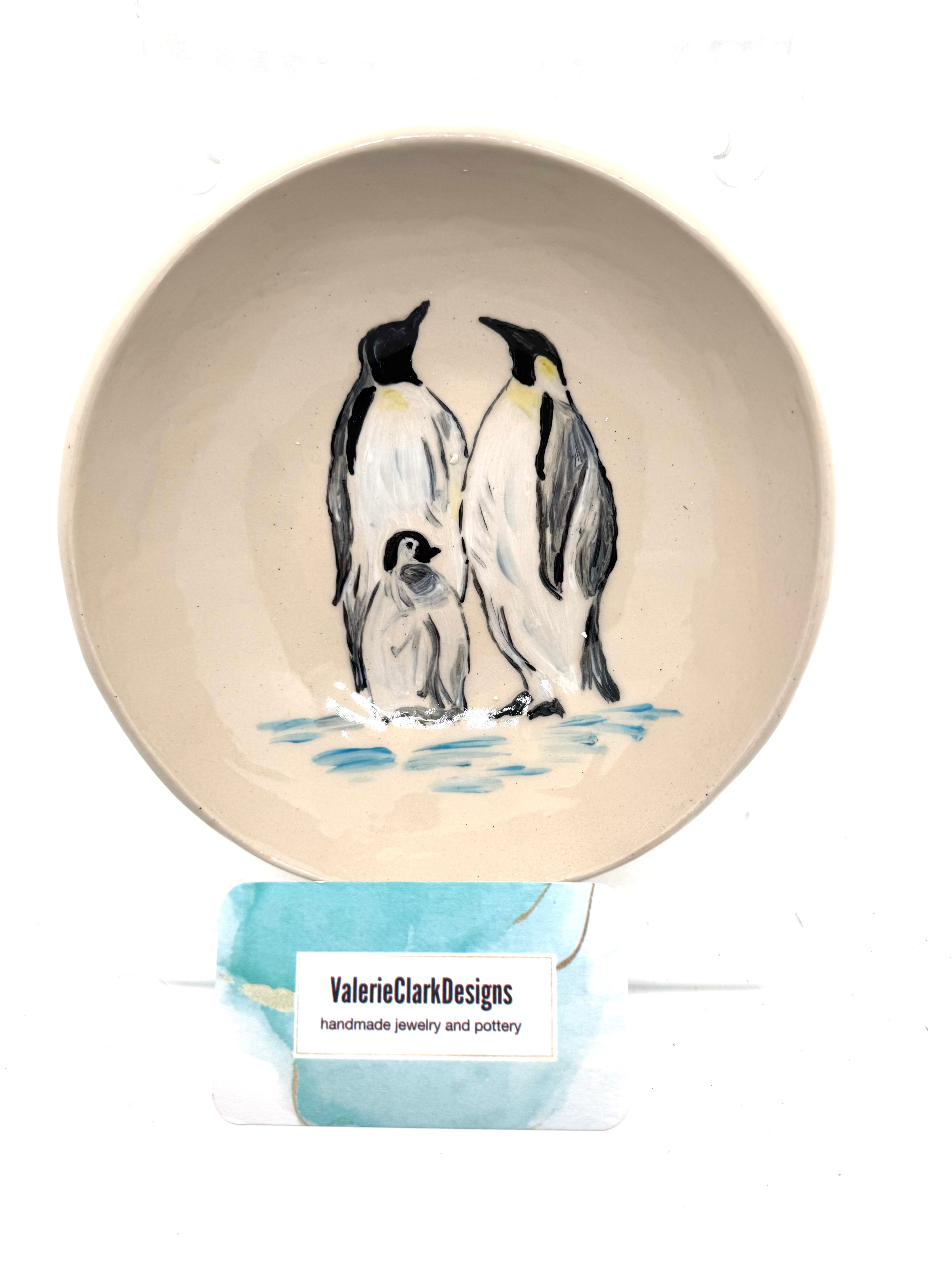 6” pottery Tuxedo Penguins