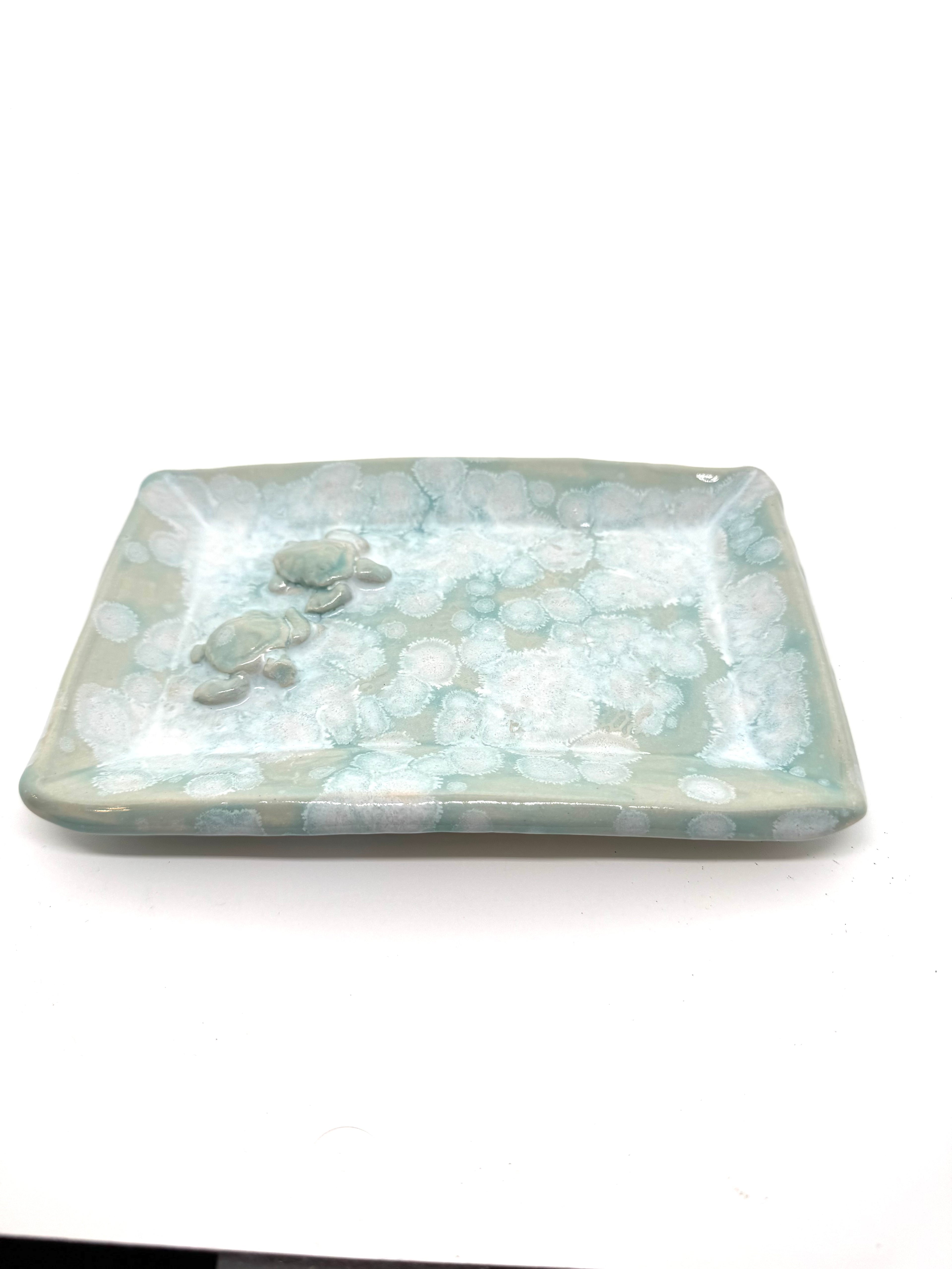 7” turtle pottery plate