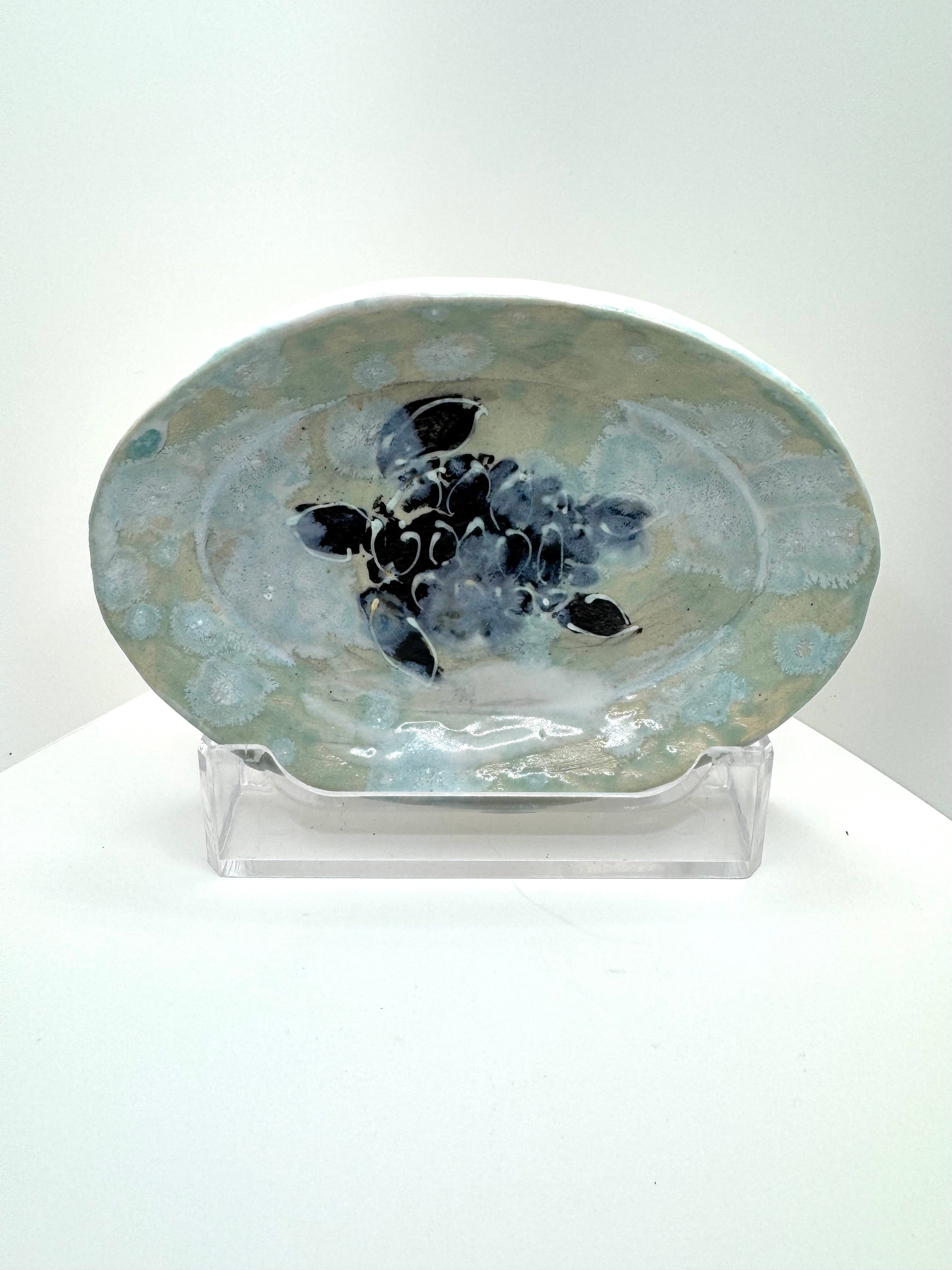 3.5” by 5” sea turtle dish pottery